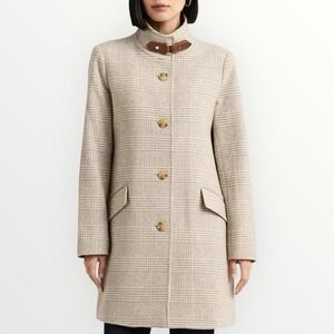 Lauren Ralph Lauren Wool Coat Size 16‎ Plaid Mid Length